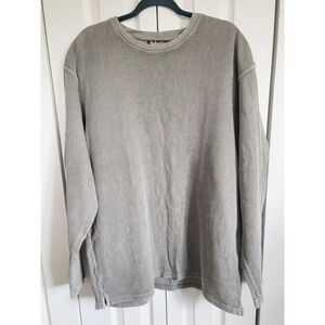 Marlboro Originals Men's 2X Taupe Ribbed Sweater Vintage‎ 90's Heavy Rnd Neck